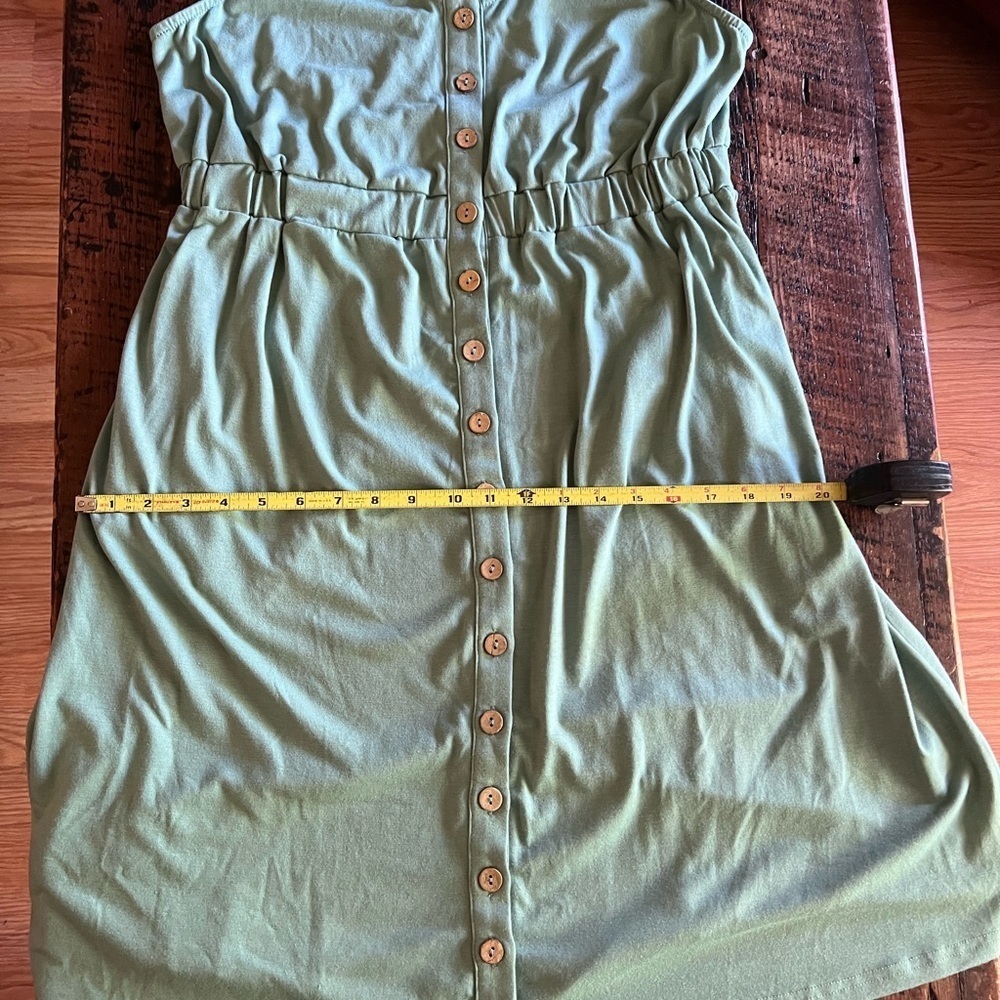 Adorable green boho dress size large - Picture 11 of 11